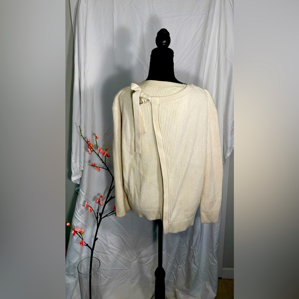 Vince Cream Open Back Sweater
